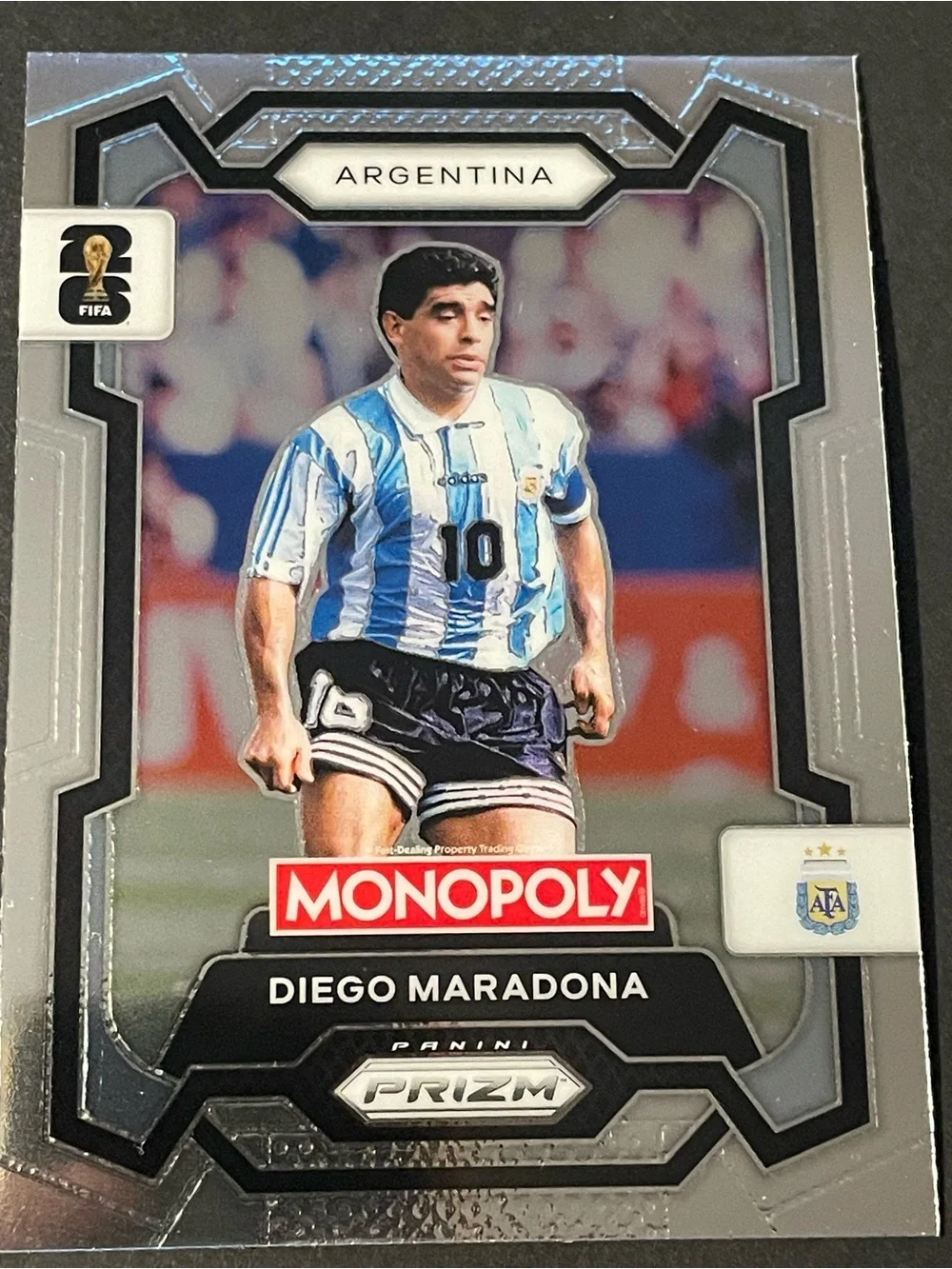 Panini Prizm Monopoly Diego Maradona Argentina FIFA World Cup Base Card